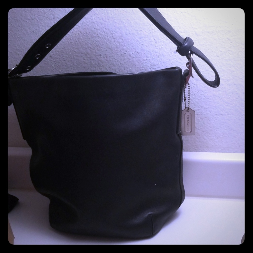 Genuine leather vintage coach hand bag